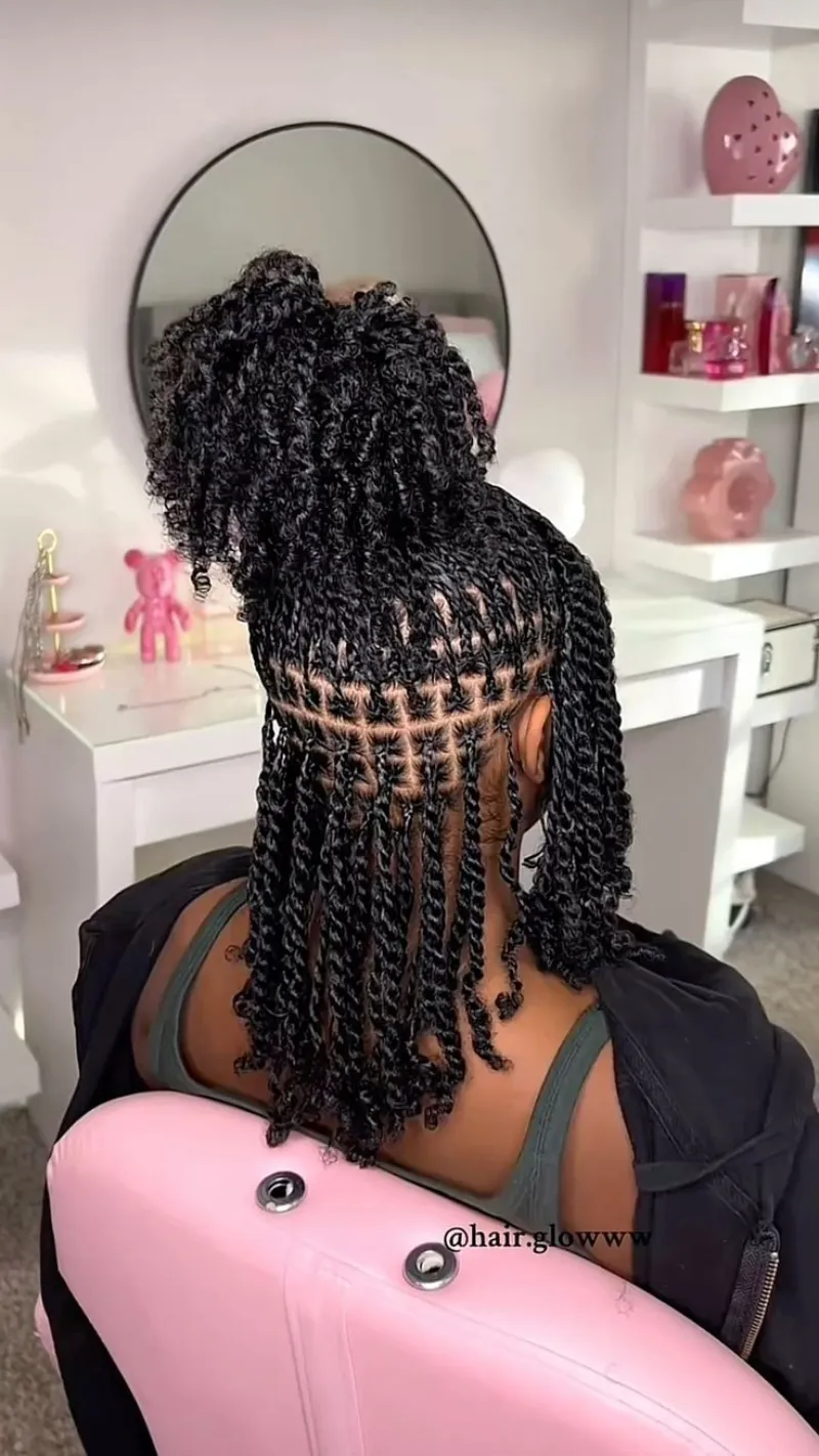 Half Up Twisty Style