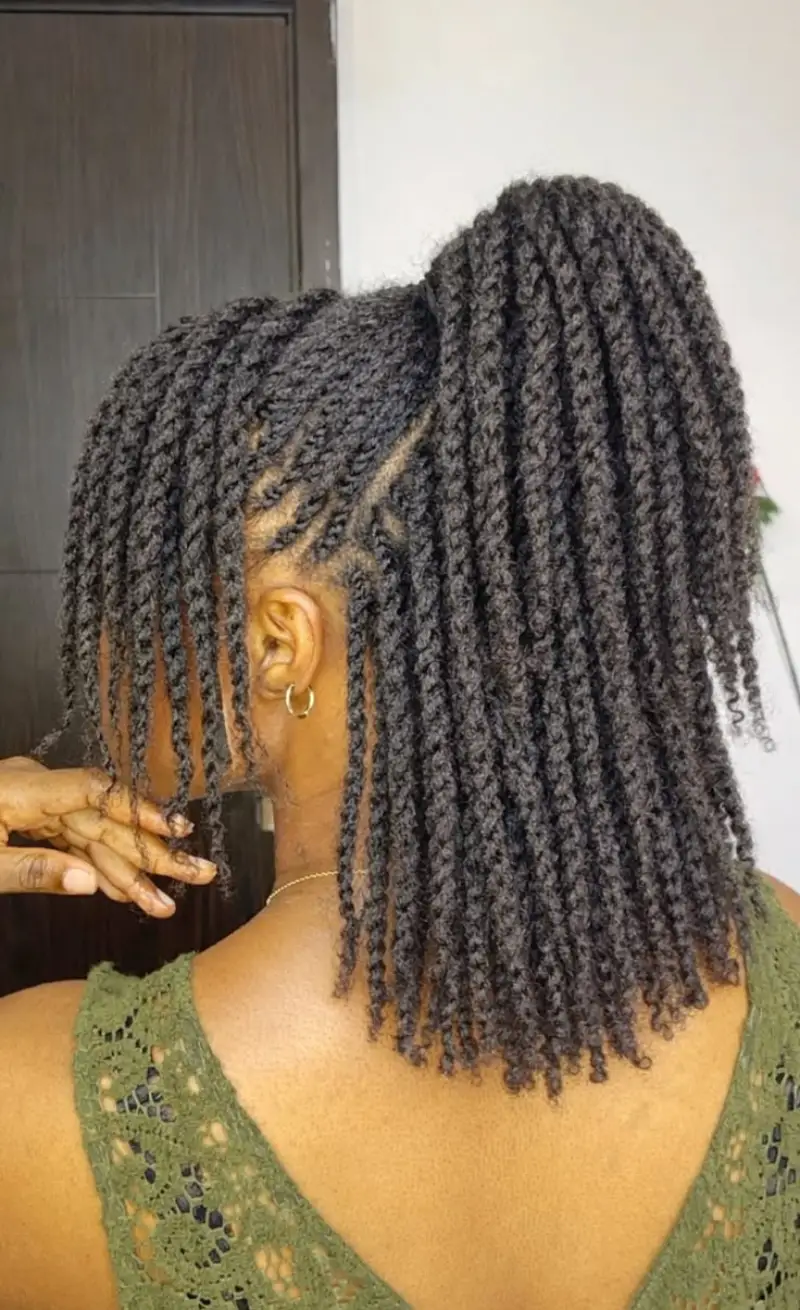 High Ponytail with Twists