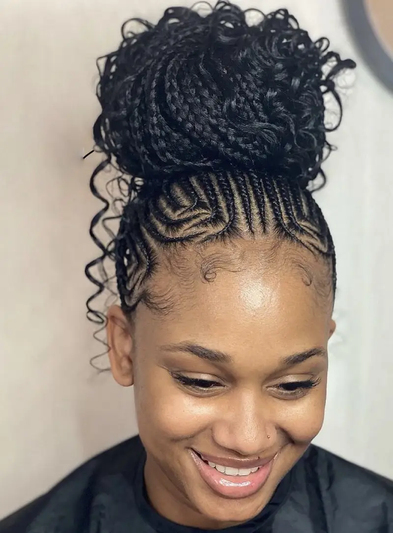 Braided Bun on Top