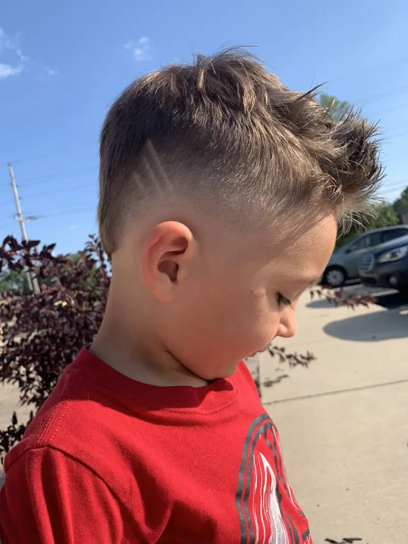 Textured Top Low Fade Toddler Haircut