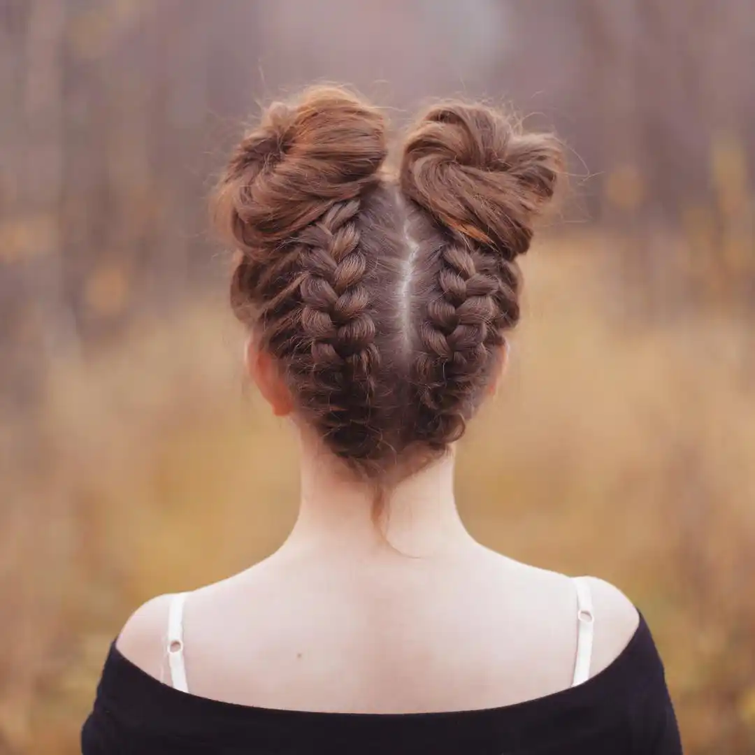 Trendy Two Bun Hairstyles